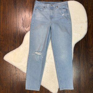 Old Navy Jeans 10 Tall OG Straight Ripped Distressed Light Wash Stretch